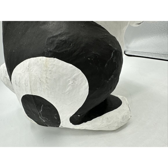 Dept 56 Bunny Rabbit Papier Paper Mache Large Black White Easter RARE - Picture 13 of 16